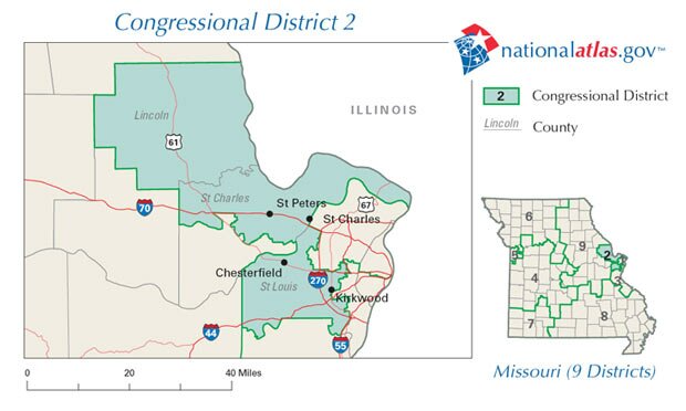 missouri map with cities. Missouri#39;s 2nd Congressional